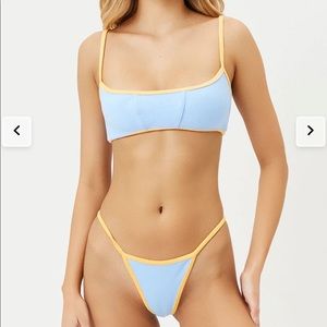 SELLING BOTH TOGETHER: Frankies Bikinis Harmony Terry Bralette Bikini - Bluebird